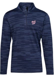 Levelwear Washington Nationals Mens Navy Blue Gear Long Sleeve Qtr Zip Pullover