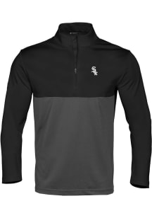 Levelwear Chicago White Sox Mens Black Pursue Long Sleeve 1/4 Zip Pullover