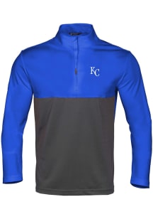 Levelwear Kansas City Royals Mens Blue Pursue Long Sleeve 1/4 Zip Pullover