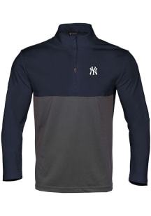 Levelwear New York Yankees Mens Navy Blue Pursue Long Sleeve 1/4 Zip Pullover