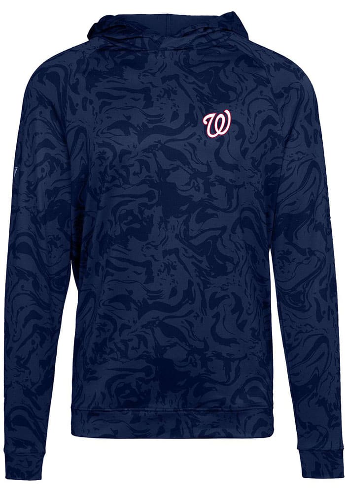 Levelwear Washington Nationals Navy Blue Ascent Long Sleeve Hoodie, Navy Blue, 100% POLYESTER, Size L, Rally House