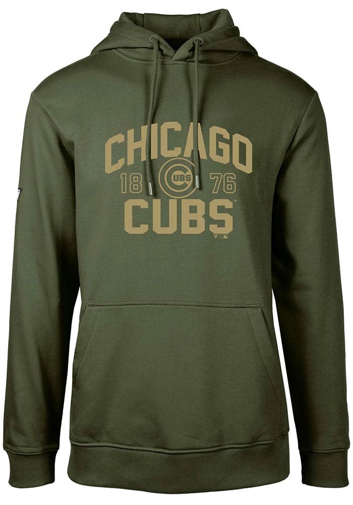 Levelwear Chicago Cubs Green Podium Long Sleeve Hoodie, Green, 80% Cotton / 20% POLYESTER, Size S, Rally House