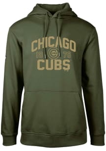 Levelwear Chicago Cubs Mens Green Podium Long Sleeve Hoodie