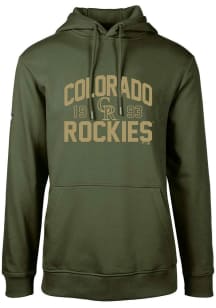 Levelwear Colorado Rockies Mens Green Podium Long Sleeve Hoodie