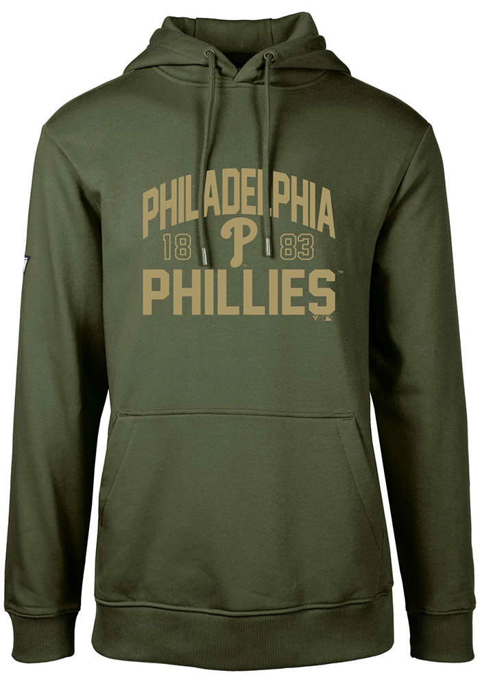 Levelwear Philadelphia Phillies Green Podium Long Sleeve Hoodie, Green, 80% Cotton / 20% POLYESTER, Size S, Rally House