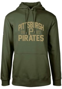 Levelwear Pittsburgh Pirates Mens Green Podium Long Sleeve Hoodie