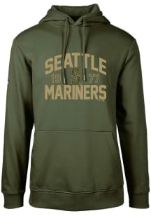 Levelwear Seattle Mariners Mens Green Podium Long Sleeve Hoodie