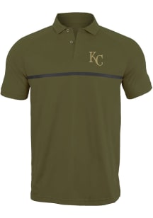 Levelwear Kansas City Royals Mens Green Sector Short Sleeve Polo