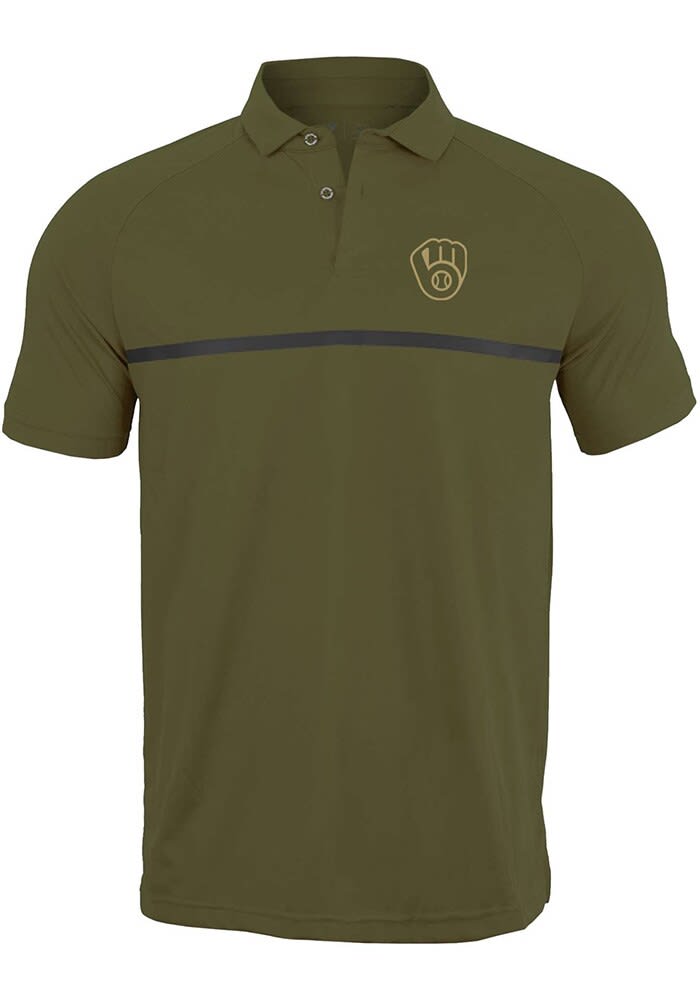 Men's Milwaukee Brewers Levelwear Green Sector Core Polo