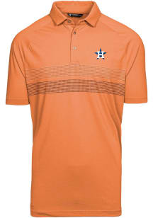 Levelwear Houston Astros Mens Orange Mason Short Sleeve Polo