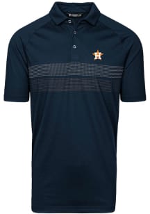 Levelwear Houston Astros Mens Navy Blue Mason Short Sleeve Polo