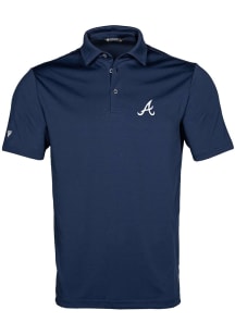 Levelwear Atlanta Braves Mens Navy Blue Original Short Sleeve Polo