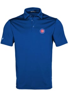 Levelwear Chicago Cubs Mens Blue Original Short Sleeve Polo