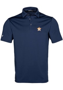 Levelwear Houston Astros Mens Navy Blue Original Short Sleeve Polo