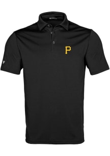 Levelwear Pittsburgh Pirates Mens Black Original Short Sleeve Polo