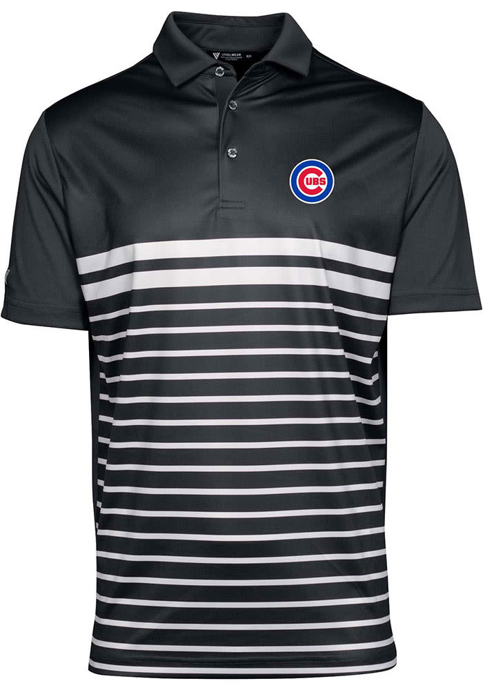 Levelwear Chicago Cubs Navy Blue City Connect Sector Short Sleeve Polo, Navy Blue, 100% POLYESTER, Size S, Rally House