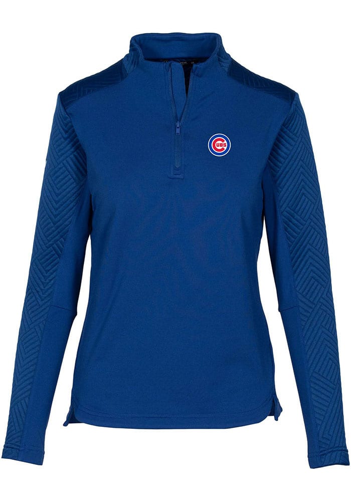 Levelwear Chicago Cubs Blue Gear Long Sleeve 1/4 Zip Pullover, Blue, 100% POLYESTER, Size XL, Rally House