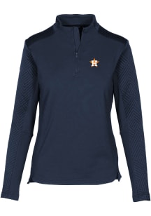 Levelwear Houston Astros Womens Navy Blue Daybreak 1/4 Zip Pullover