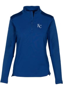 Levelwear Kansas City Royals Womens Blue Daybreak 1/4 Zip Pullover