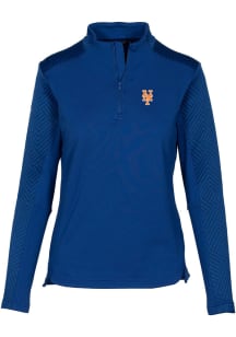 Levelwear New York Mets Womens Blue Daybreak 1/4 Zip Pullover
