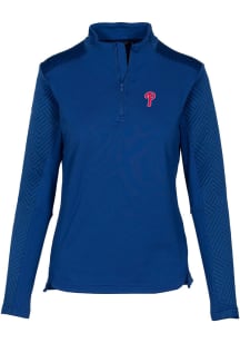 Levelwear Philadelphia Phillies Womens Blue Daybreak 1/4 Zip Pullover