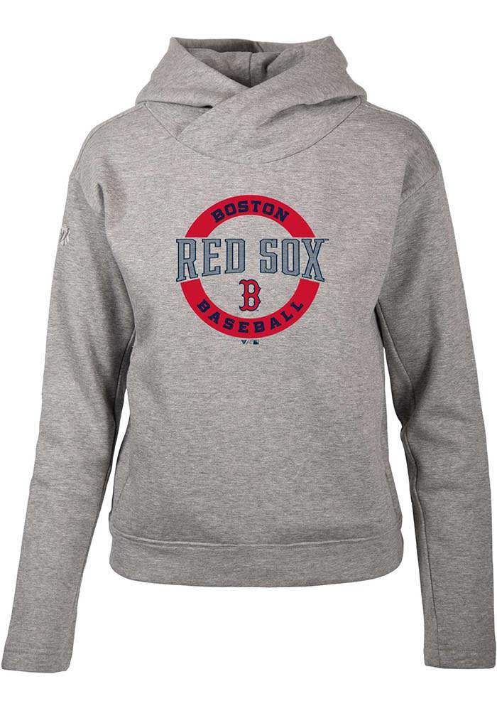 Levelwear Boston Red Sox Women's Grey Evian Hooded Sweatshirt, Grey, 80% Cotton / 20% POLYESTER, Size S, Rally House