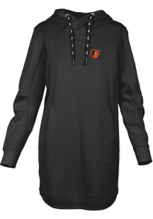Levelwear Baltimore Orioles Womens Black Cover Dress Hooded Sweatshirt