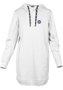 Levelwear Chicago Cubs Womens White Cover Dress Hooded Sweatshirt