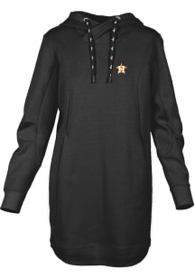 Levelwear Houston Astros Womens Black Cover Dress Hooded Sweatshirt