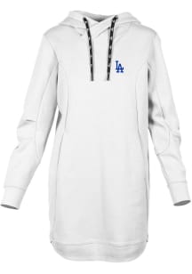 Levelwear Los Angeles Dodgers Womens White Cover Dress Hooded Sweatshirt