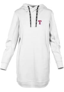 Levelwear Texas Rangers Womens White Cover Dress Hooded Sweatshirt