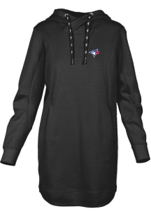 Levelwear Toronto Blue Jays Womens Black Cover Dress Hooded Sweatshirt