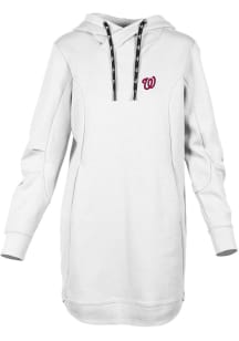 Levelwear Washington Nationals Womens White Cover Dress Hooded Sweatshirt