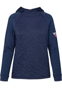 Levelwear Cleveland Guardians Womens Navy Blue Kenzie Hooded Sweatshirt