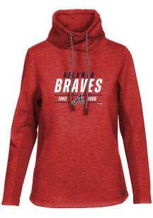 Levelwear Atlanta Braves Womens Red Loop Long Sleeve Pullover