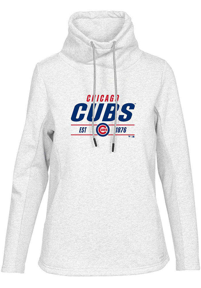 Levelwear Chicago Cubs Women's White Loop Long Sleeve Pullover, White, 80% Cotton / 20% POLYESTER, Size S, Rally House