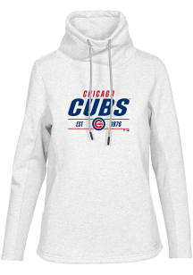 Levelwear Chicago Cubs Womens White Loop Long Sleeve Pullover