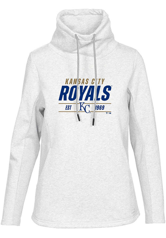 Levelwear Kansas City Royals Women's White Loop Long Sleeve Pullover, White, 80% Cotton / 20% POLYESTER, Size L, Rally House