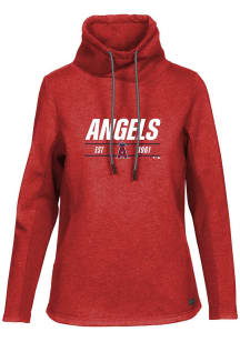 Levelwear Los Angeles Angels Womens Red Loop Long Sleeve Pullover