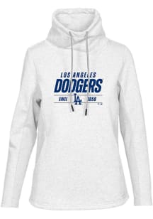 Levelwear Los Angeles Dodgers Womens White Loop Long Sleeve Pullover