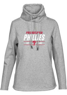 Levelwear Philadelphia Phillies Womens Grey Loop Long Sleeve Pullover