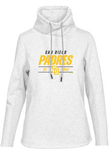 Levelwear San Diego Padres Womens White Loop Long Sleeve Pullover