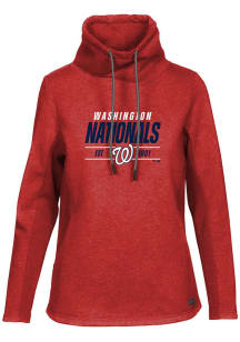 Levelwear Washington Nationals Womens Red Loop Long Sleeve Pullover