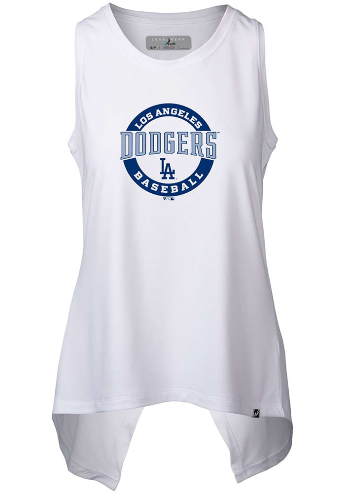 Levelwear Los Angeles Dodgers Women's White Freedom Tank Top, White, 100% POLYESTER, Size M, Rally House