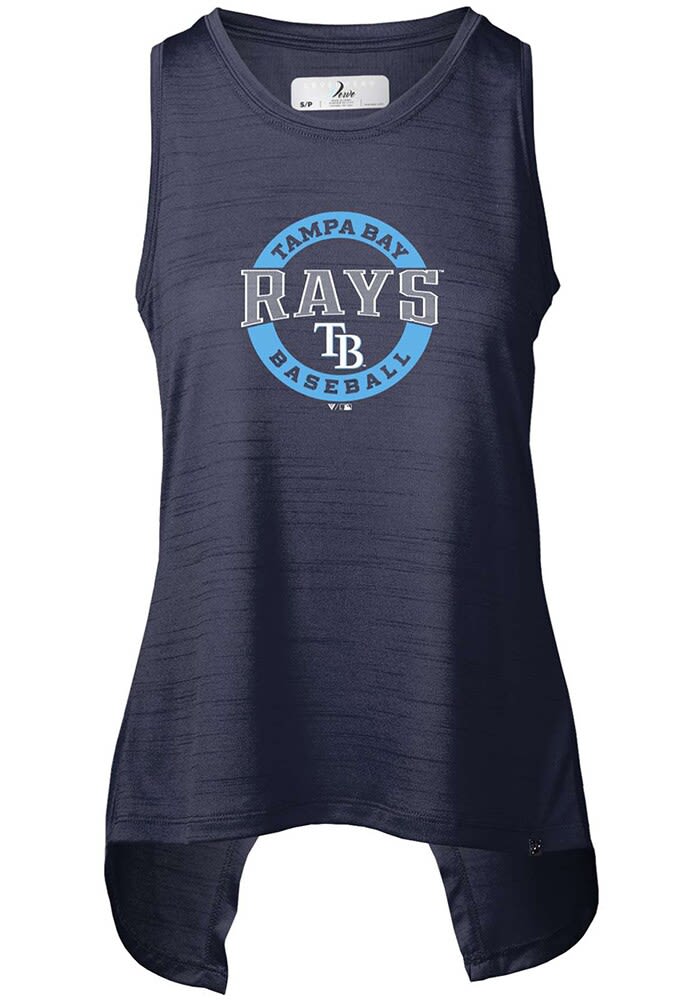 Women's Levelwear Heather Navy Tampa Bay Rays Freedom Farm Tank Top