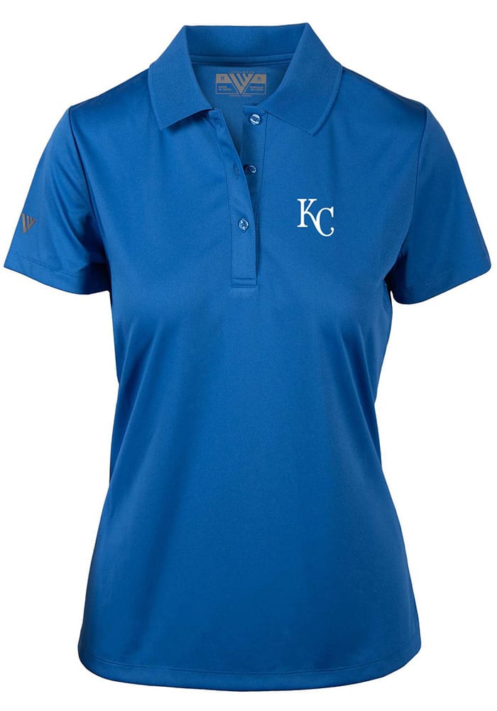 Levelwear Kansas City Royals Blue Tracker Short Sleeve Polo, Blue, 100% POLYESTER, Size XL, Rally House