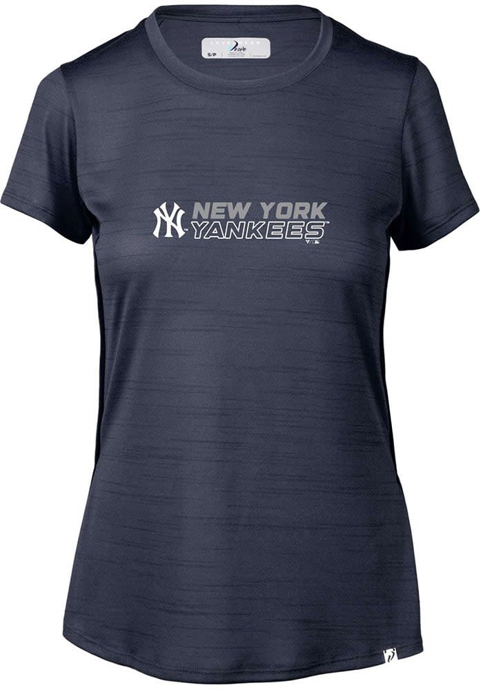 Levelwear New York Yankees Women's Navy Blue Lux SS Athleisure Tee, Navy Blue, 100% POLYESTER, Size S, Rally House