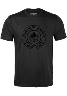 Levelwear Vancouver Canucks Black Richmond Short Sleeve T Shirt