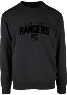 Levelwear New York Rangers Mens Black Zane Long Sleeve Crew Sweatshirt