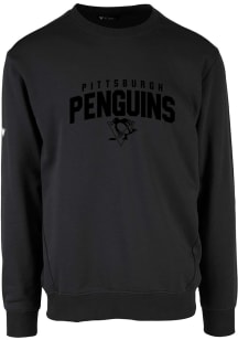 Levelwear Pittsburgh Penguins Mens Black Zane Long Sleeve Crew Sweatshirt